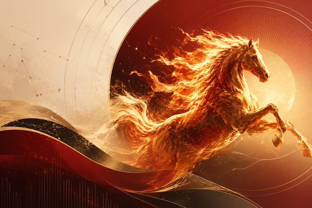 2026 Fire Horse bracelet guide with red string and Horse zodiac jewelry by TheFuMaster