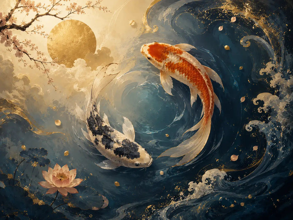 Koi fish jewelry for perseverance, flow, luck, and Eastern symbolism by TheFuMaster