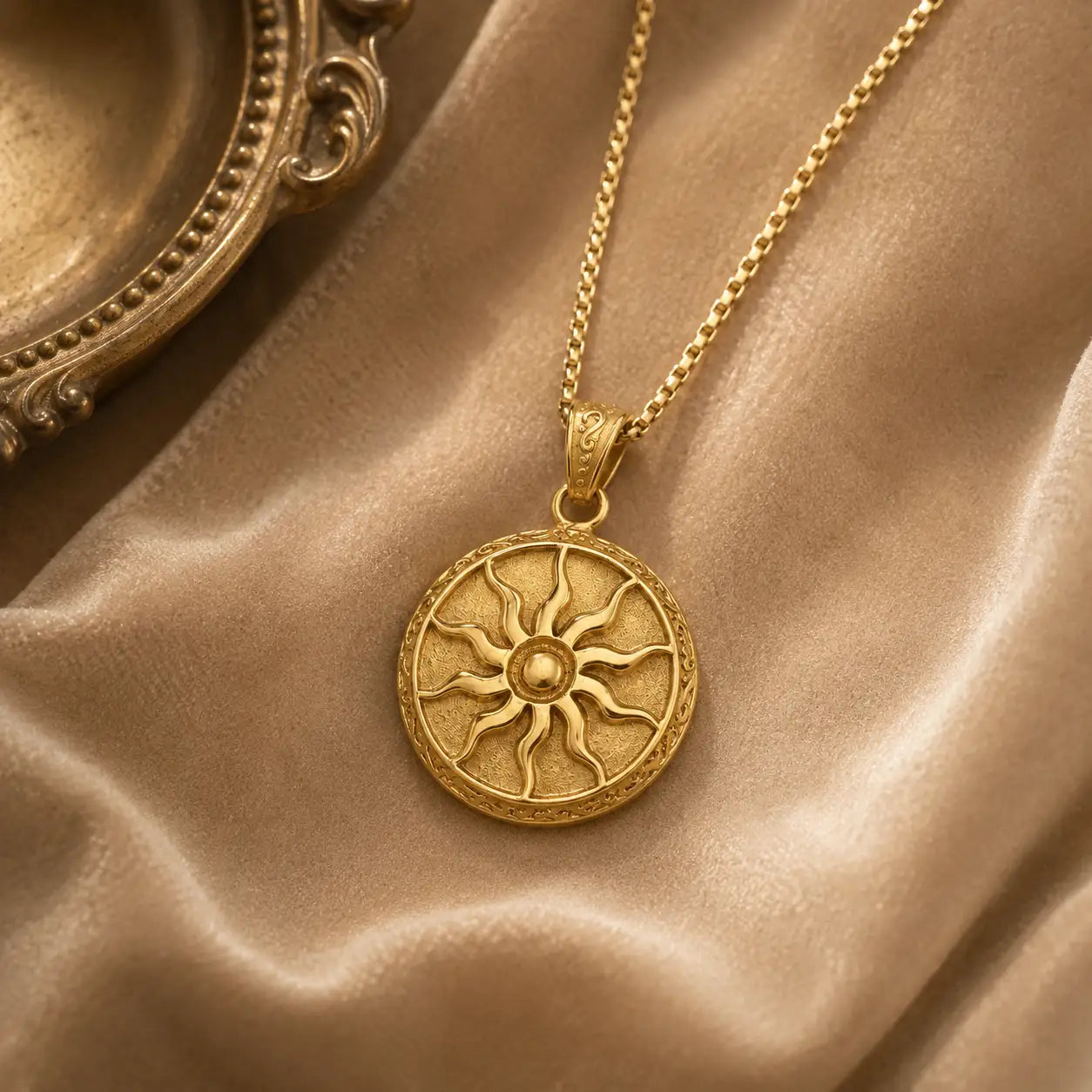 Radiant Luck Sun Pendant Necklace