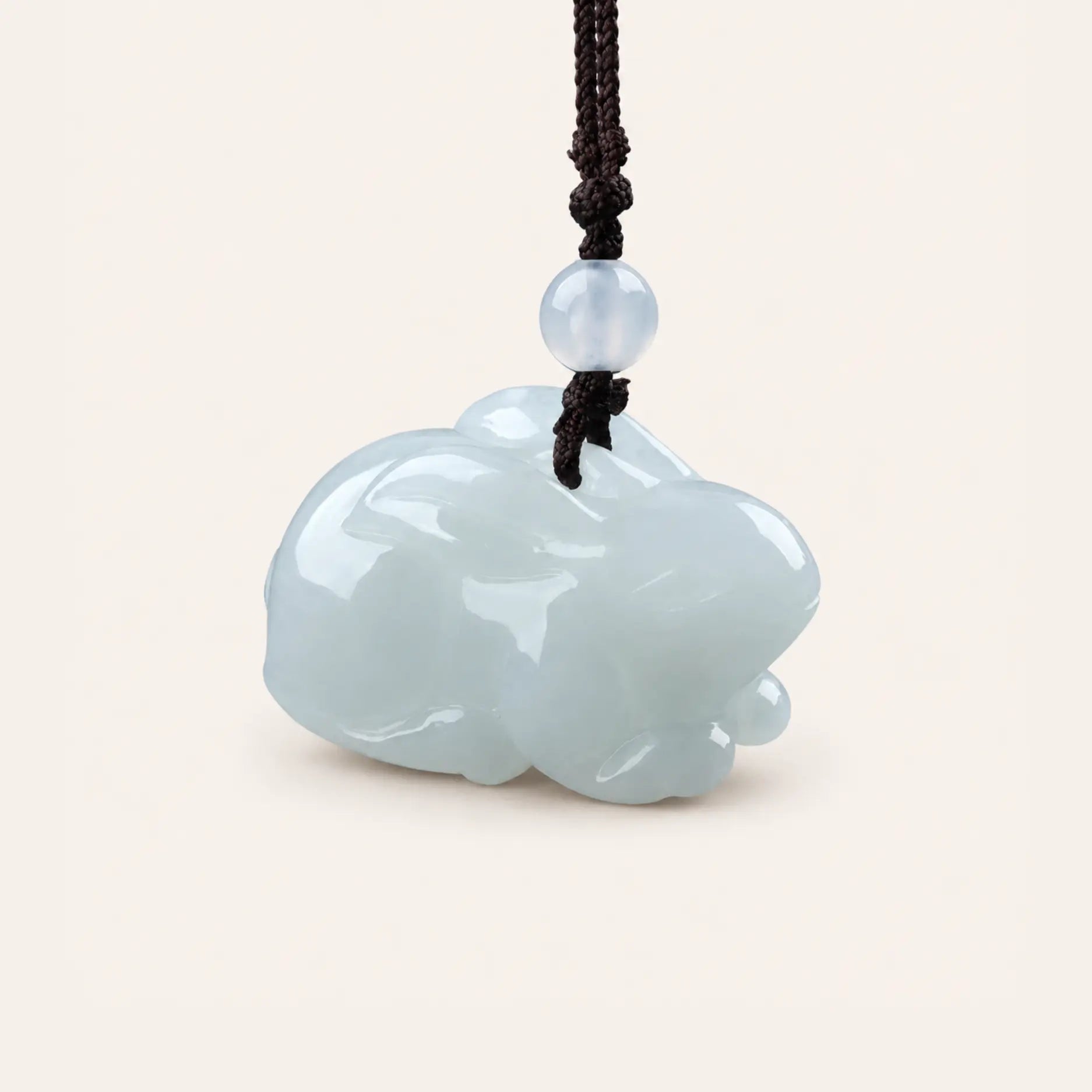 Pale Jade Rabbit Zodiac Pendant