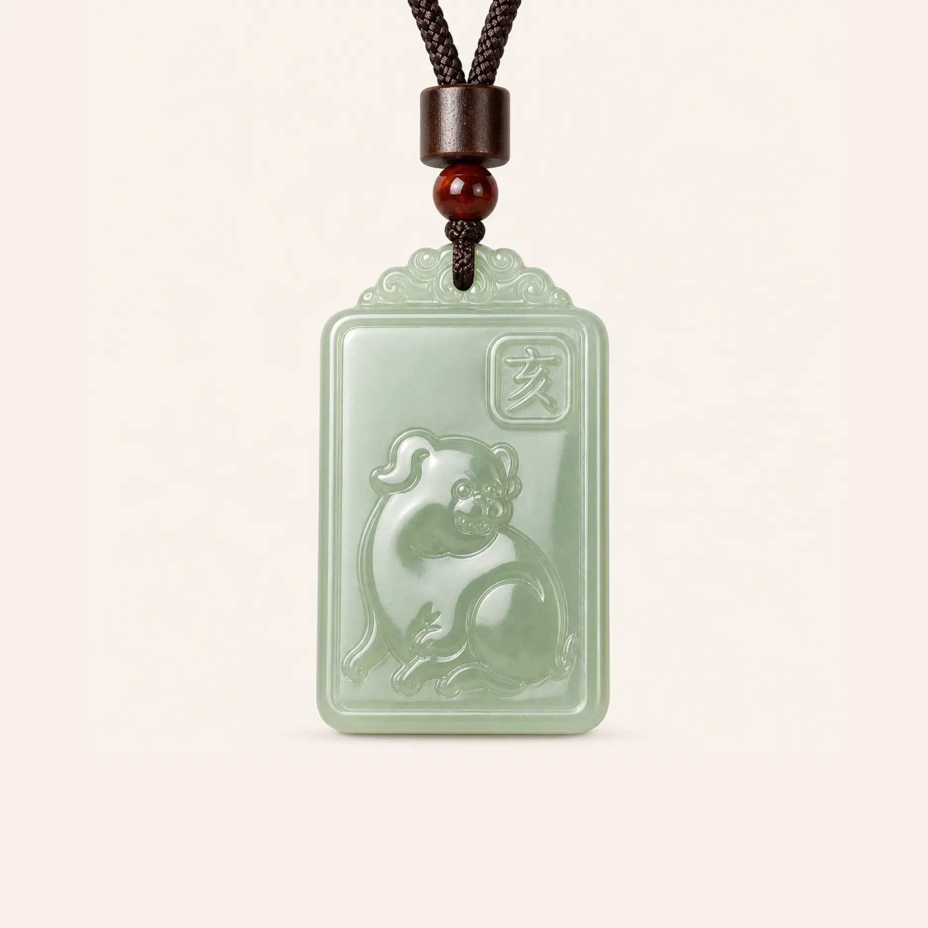 Dongling Jade Zodiac Pig Pendant