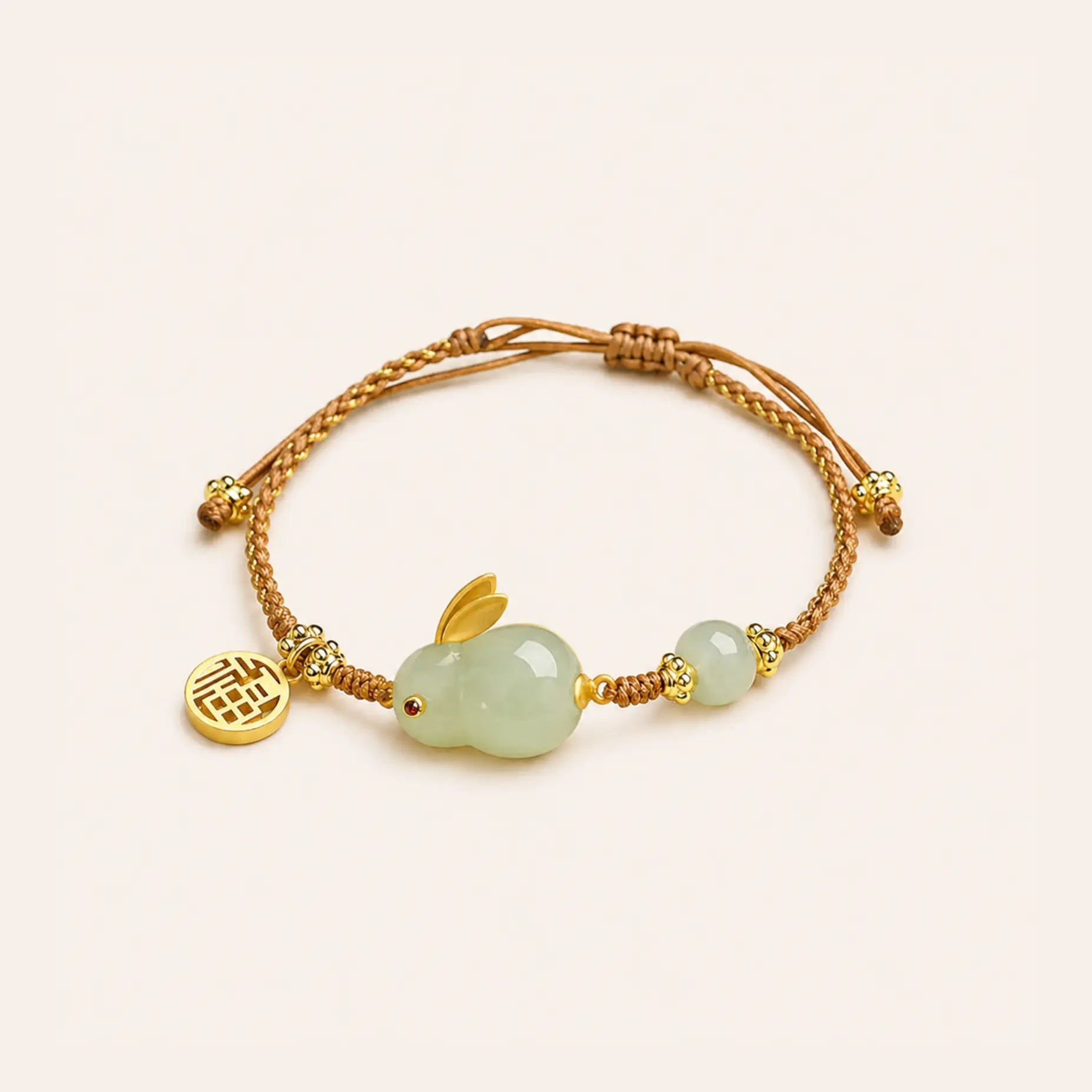 Jade Rabbit Cord Bracelet