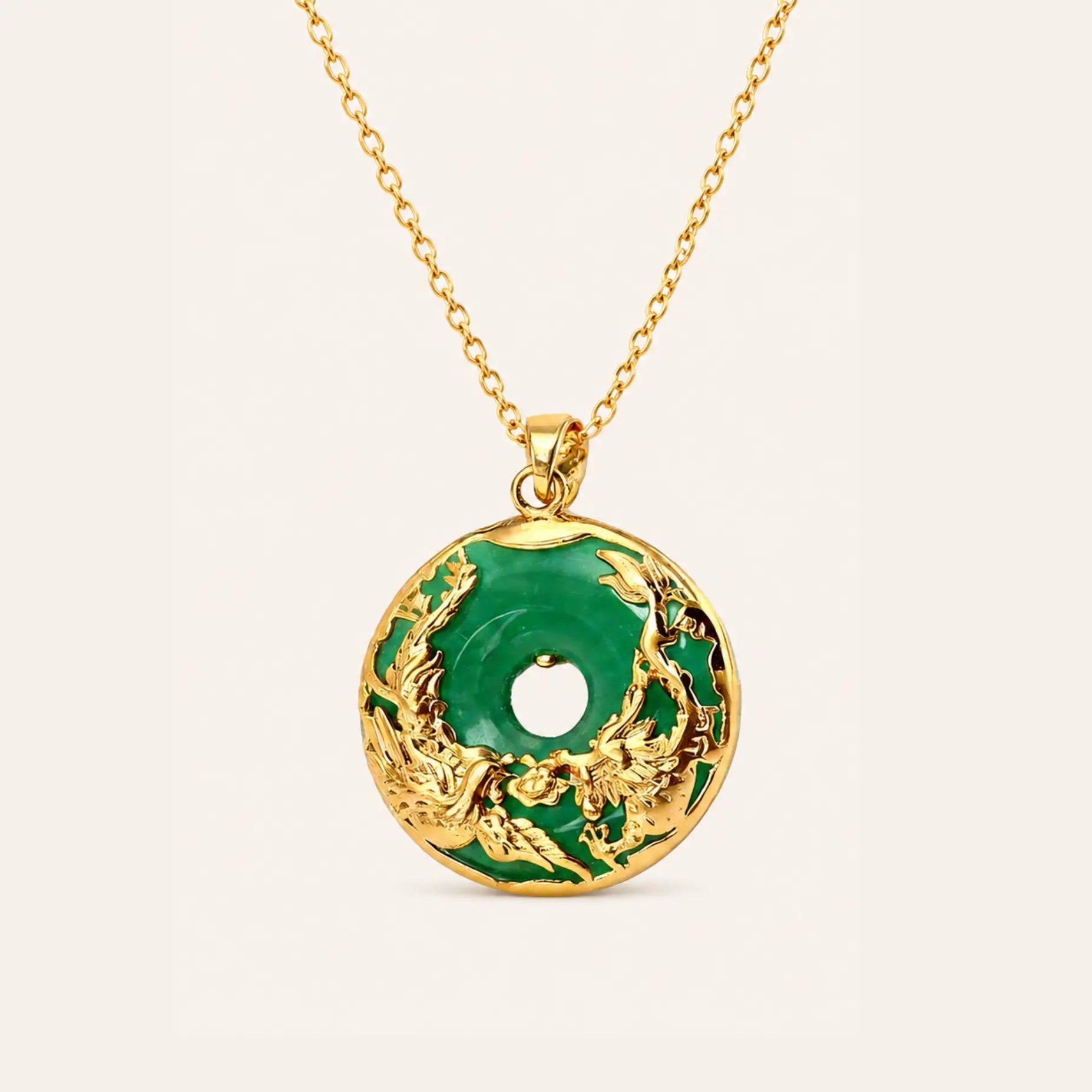 Green Jade Dragon Pendant