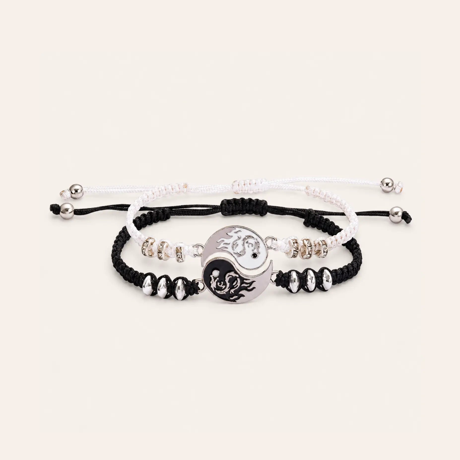 Two Sides Yin Yang Couple Bracelet Set