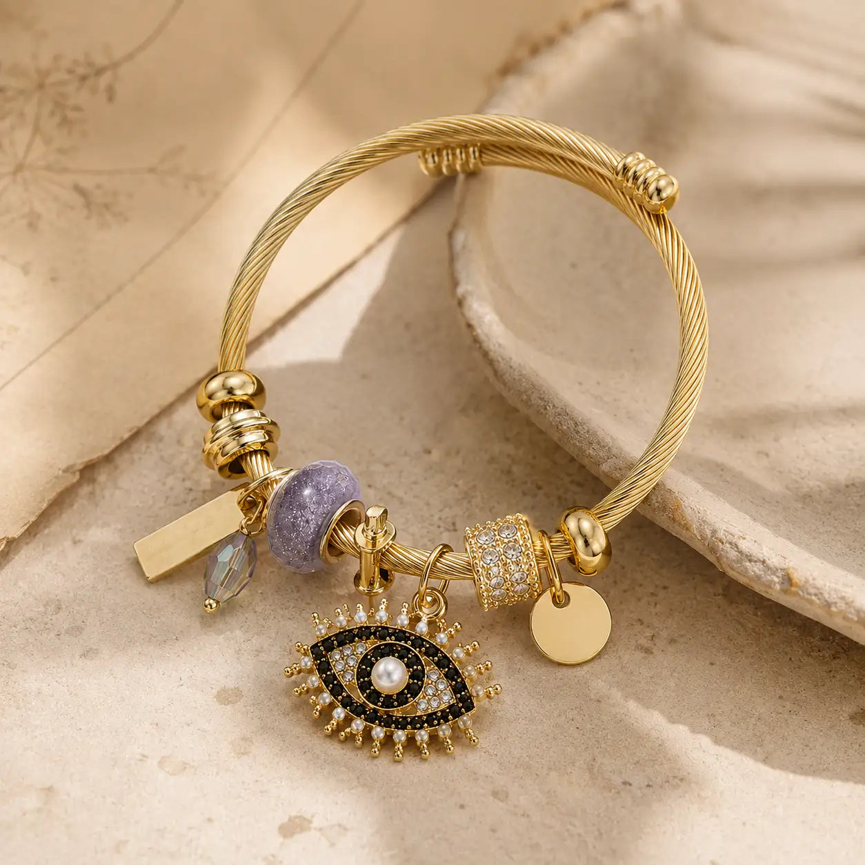 Protective Vintage Evil Eye Charm Bracelet