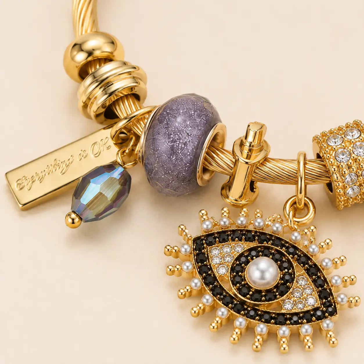 Protective Vintage Evil Eye Charm Bracelet