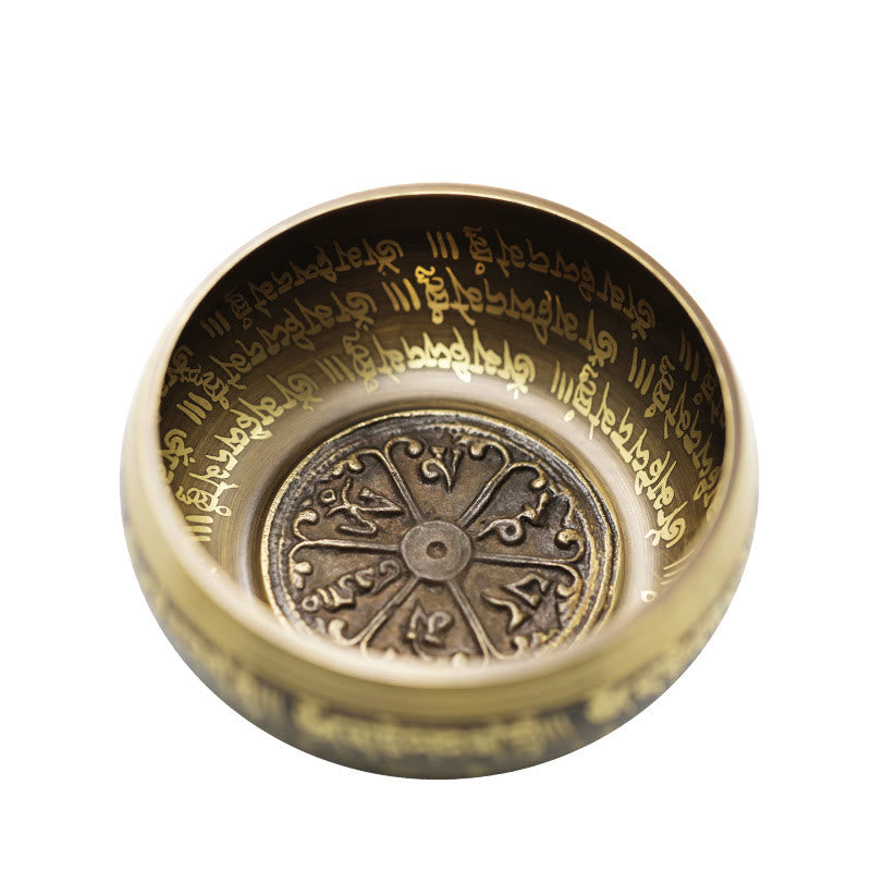 Tibetan Sacred Bronze Meditation Sound Bowl Set