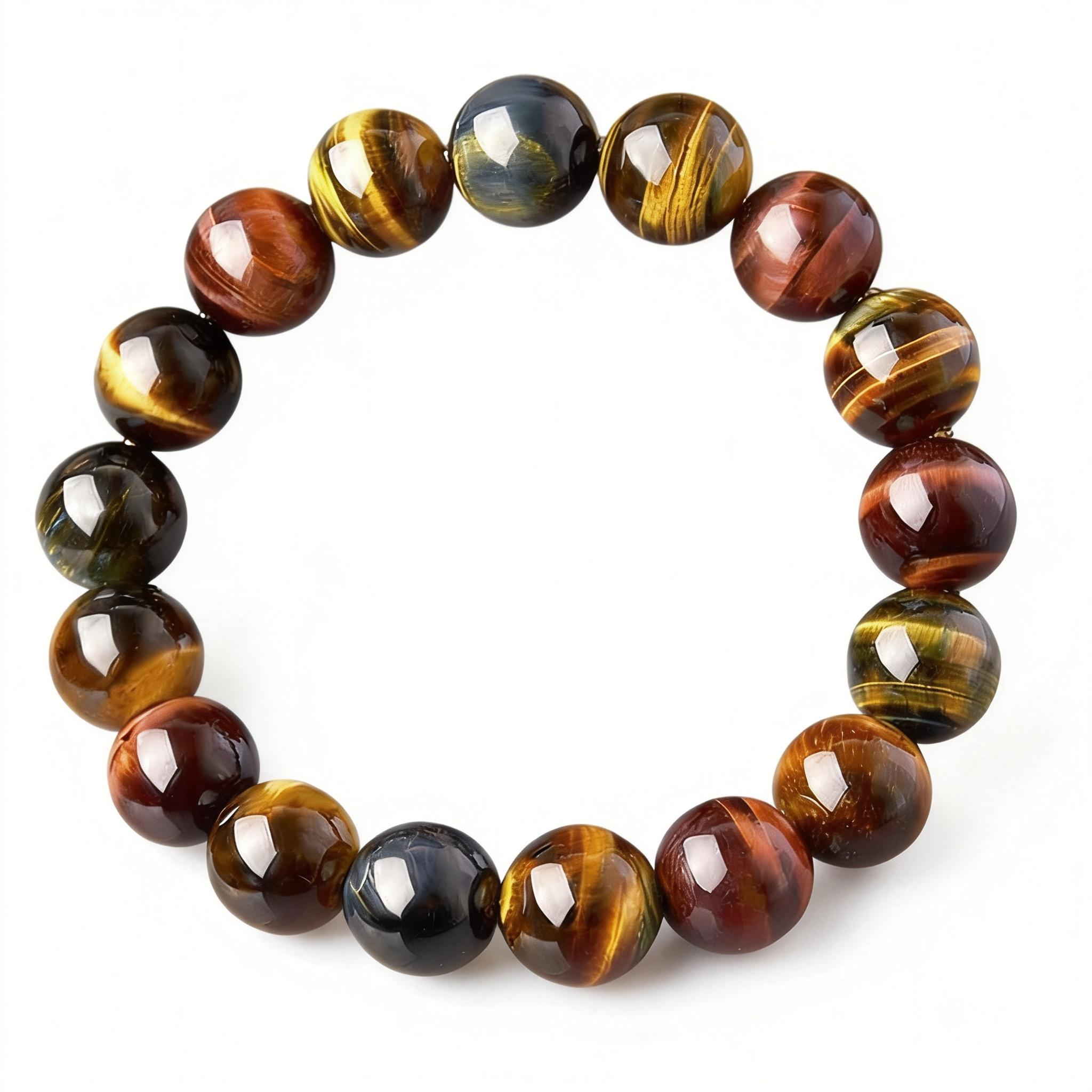 TheFuMaster Tiger’s Eye Protection Bracelet – grounding energy beads for strength and balance