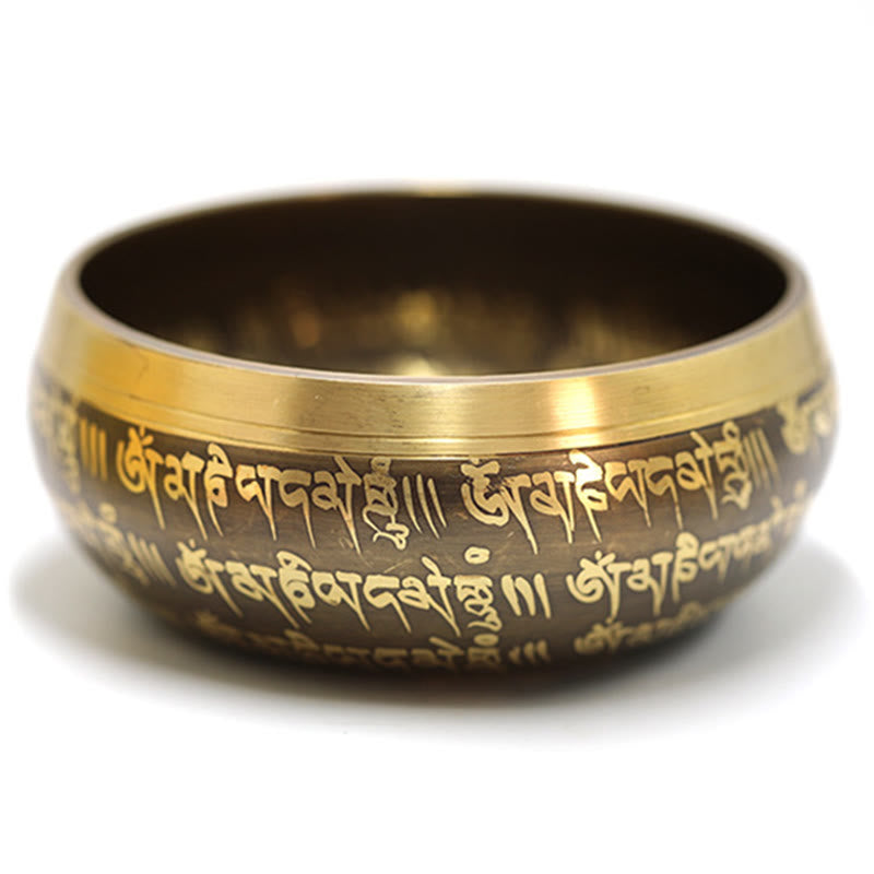 Tibetan Sacred Bronze Meditation Sound Bowl Set
