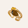 Radiant Tiger Eye Double Ring