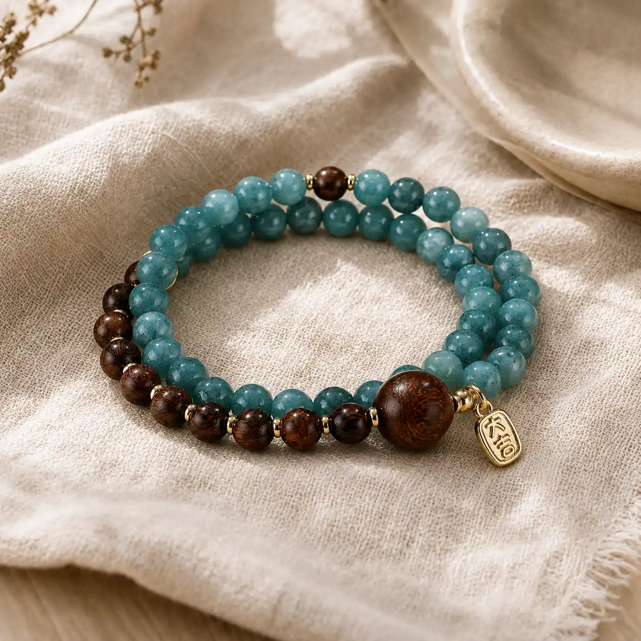 Rooted Jade Sandalwood Bracelet