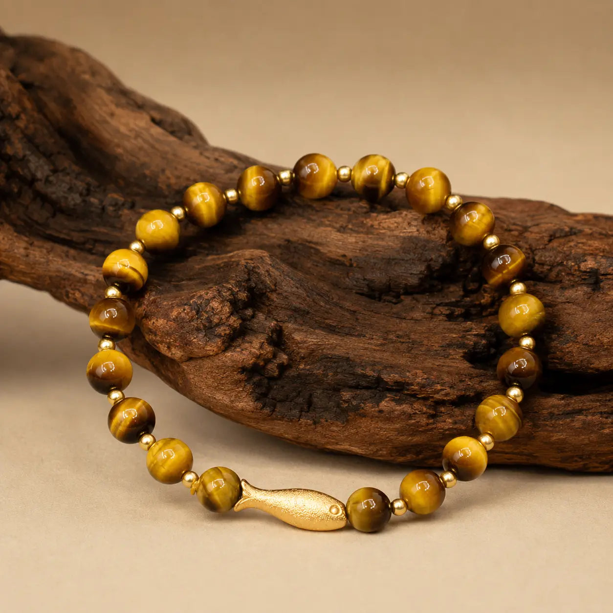 Prosperity Tiger Eye Goldfish Bracelet