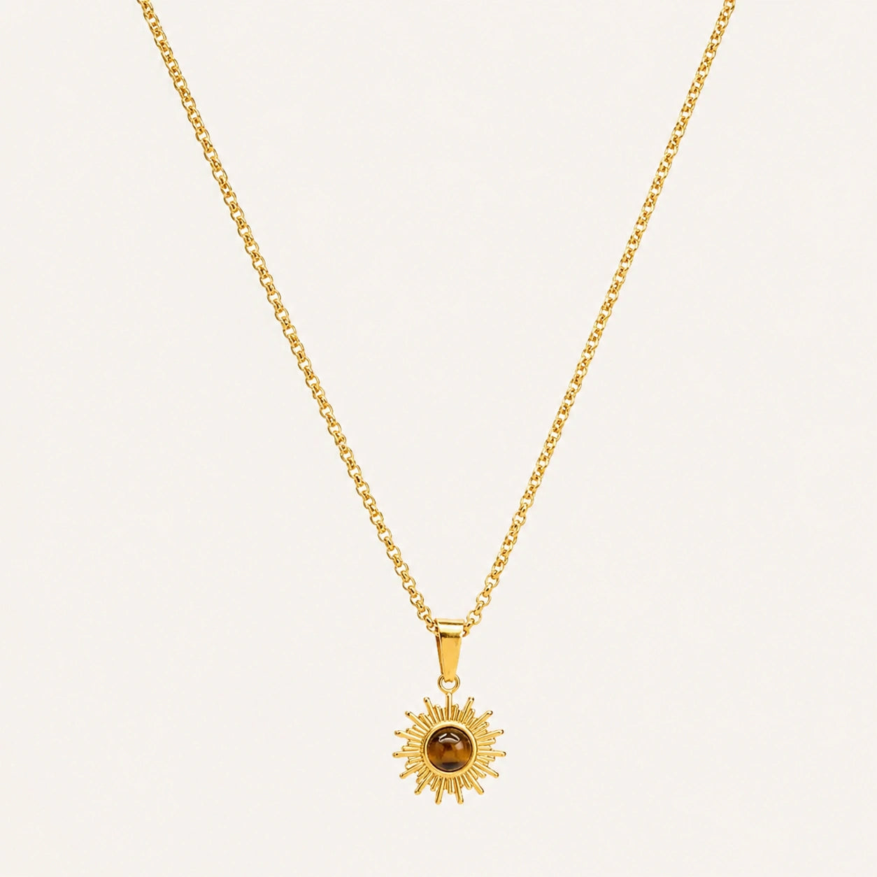 Radiant Sunburst Tiger Eye Necklace