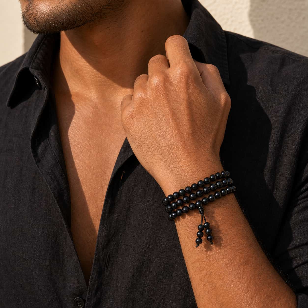 Black Obsidian Round Beads