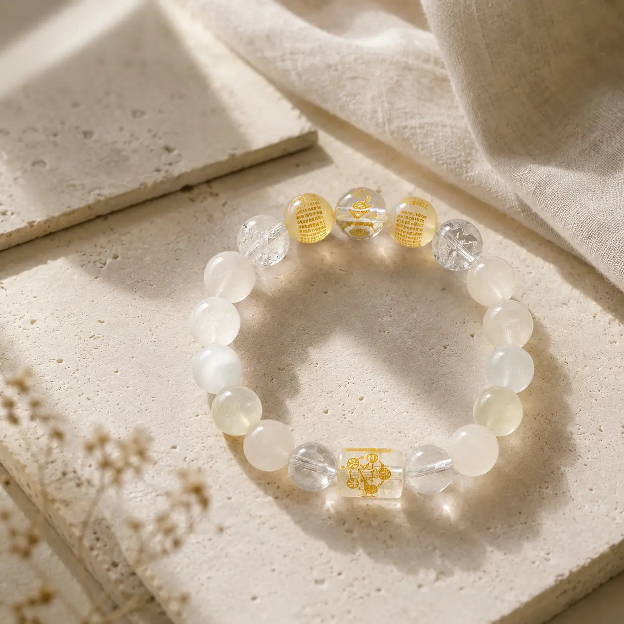 Golden Clarity Five Elements Bracelet