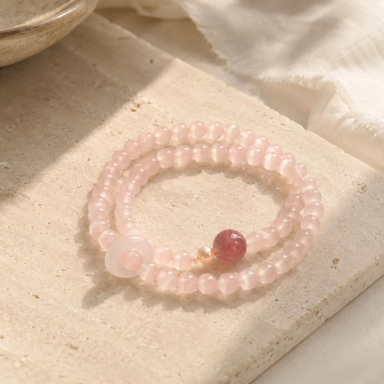 First Glance Strawberry Quartz Bracelet