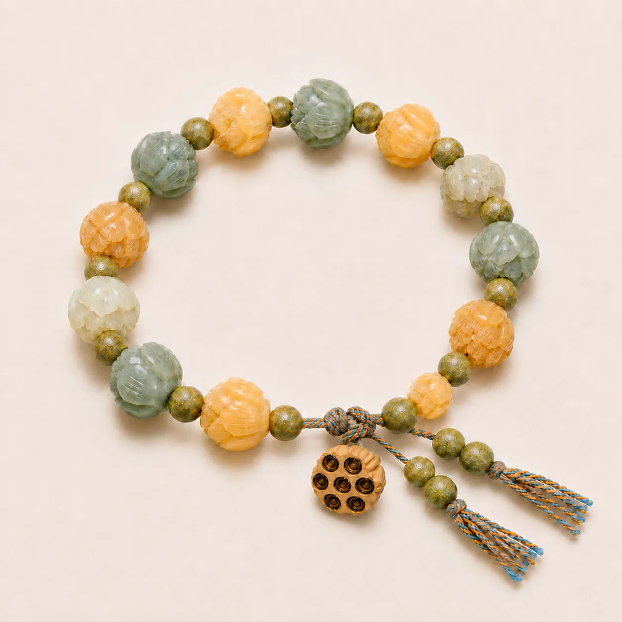 Lotus Green Sandalwood Bracelet