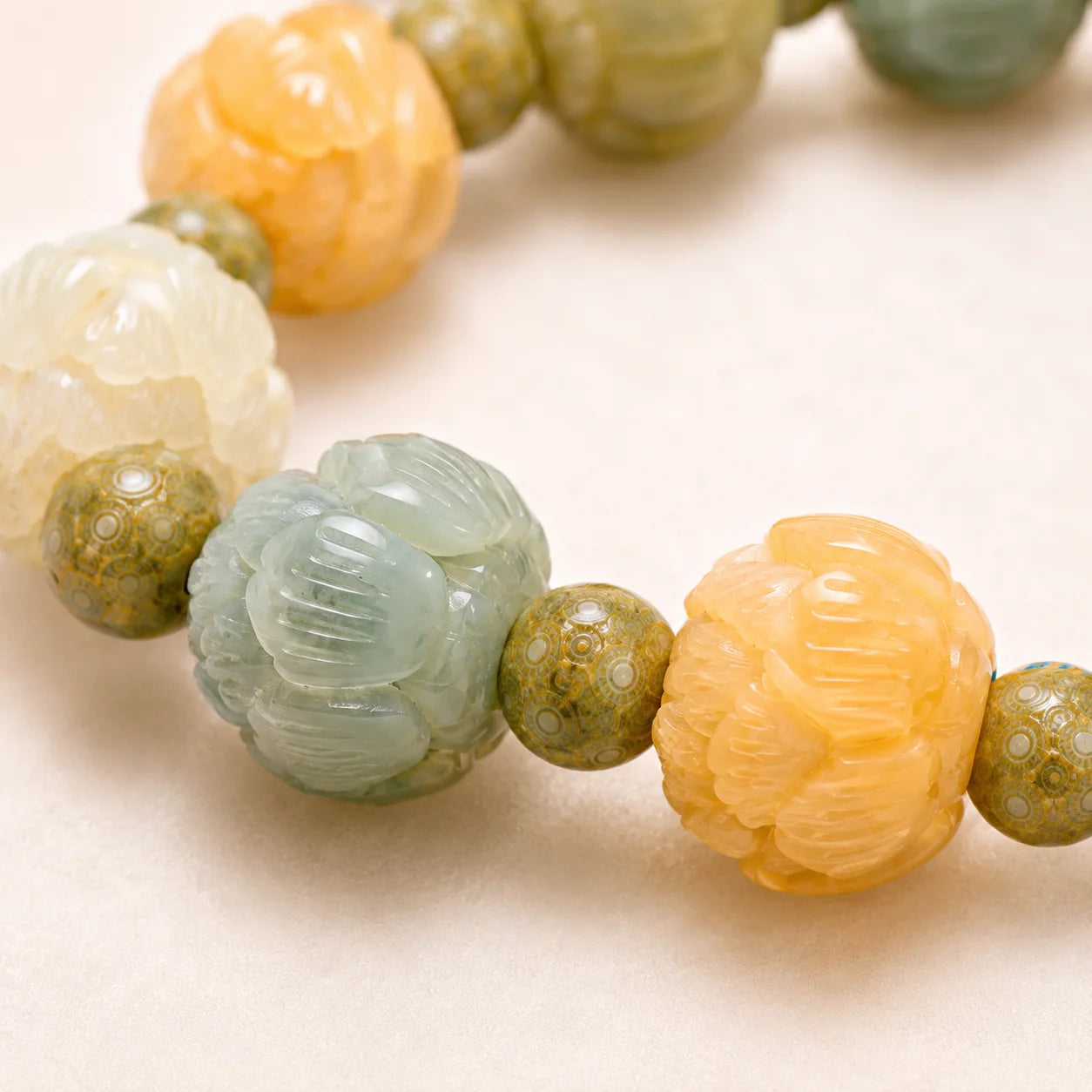 Lotus Green Sandalwood Bracelet