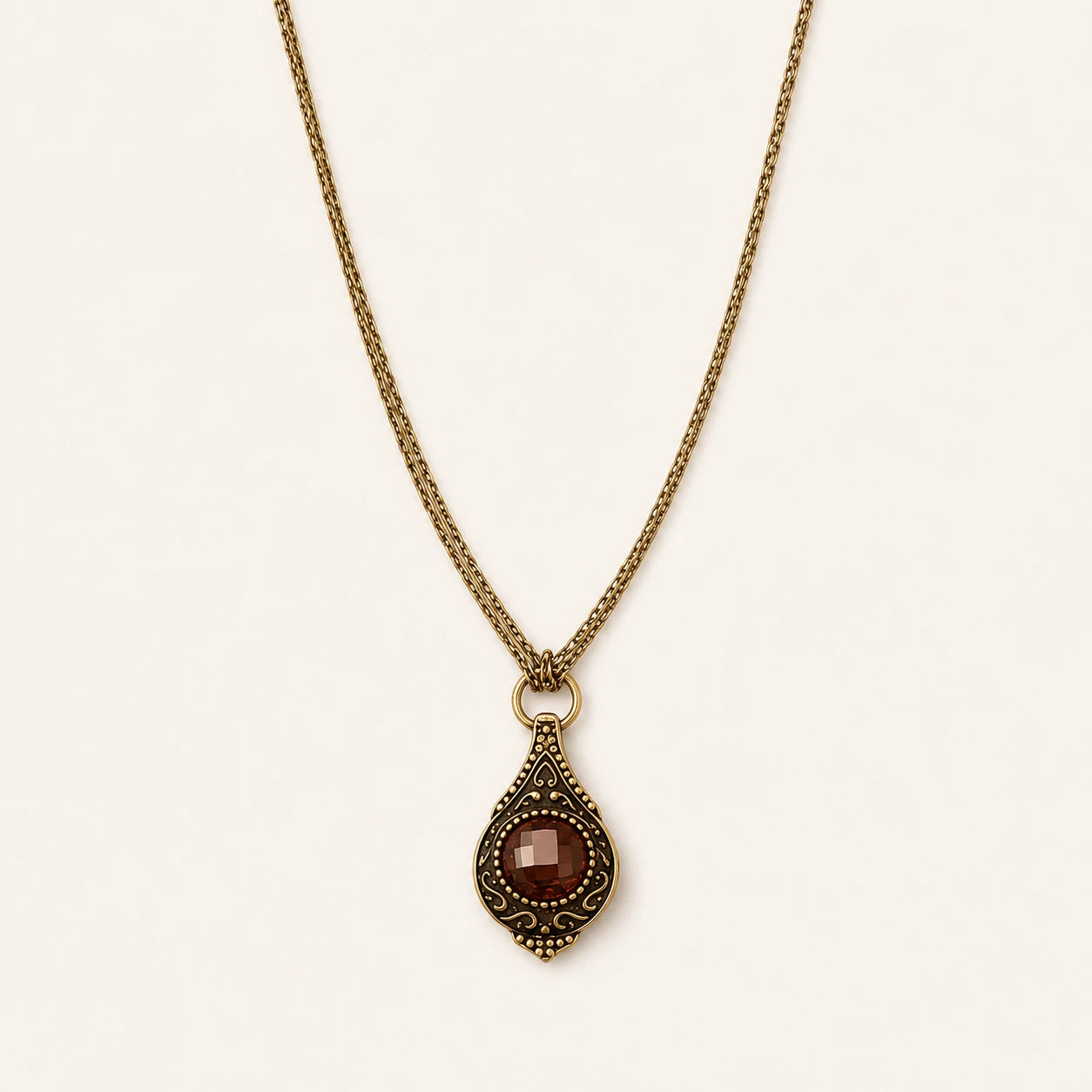 Crimson Tear Vintage Necklace