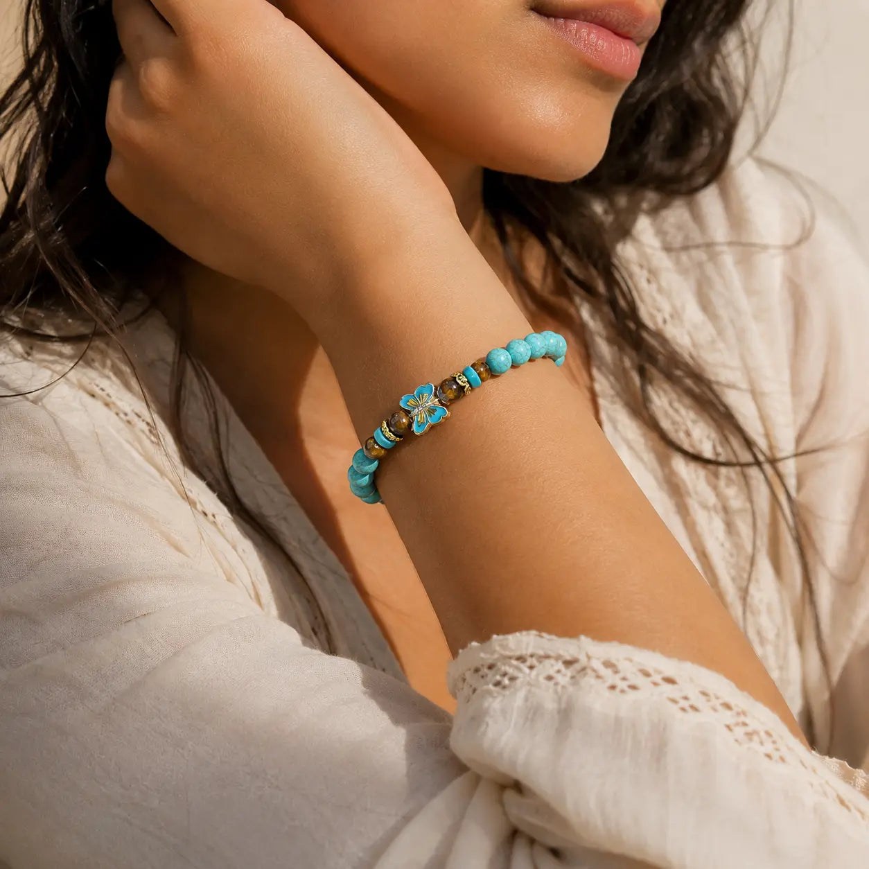 Vintage Turquoise Butterfly Bracelet