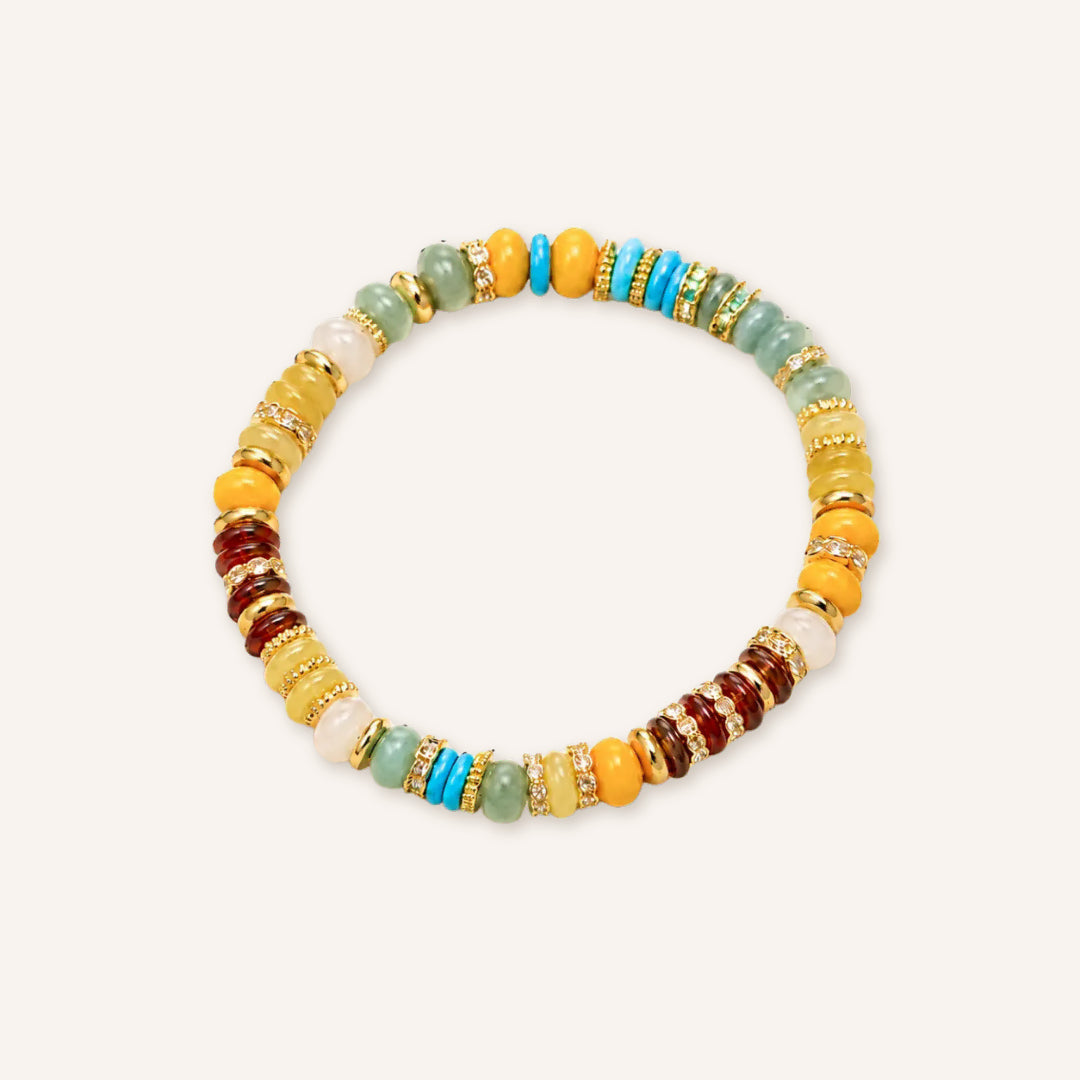 Dopamine Fortune Natural Stone Bracelet on a clean light background