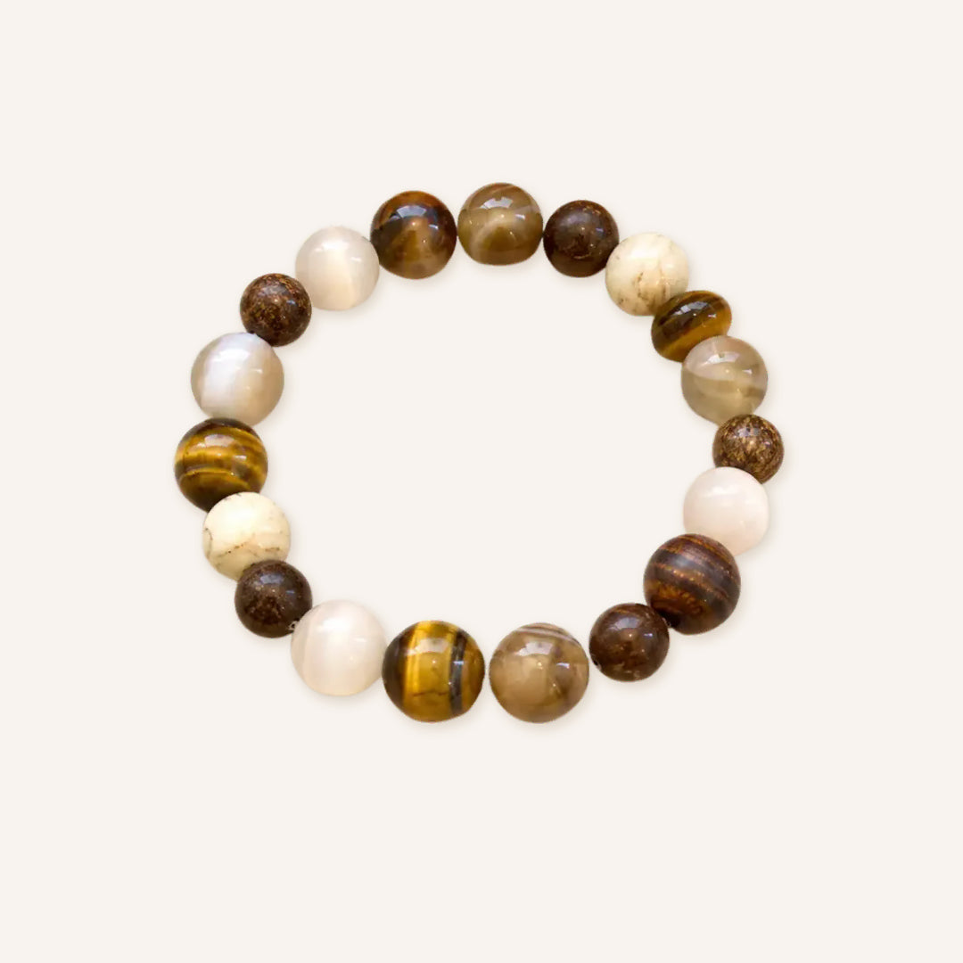 Earth vein mixed bead bracelet by TheFuMaster