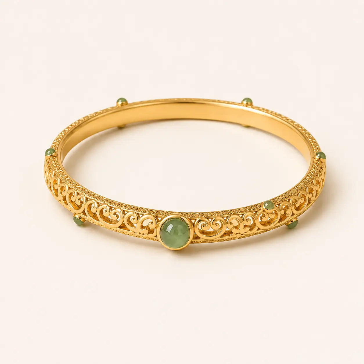 Auspicious Cloud Jade Bracelet