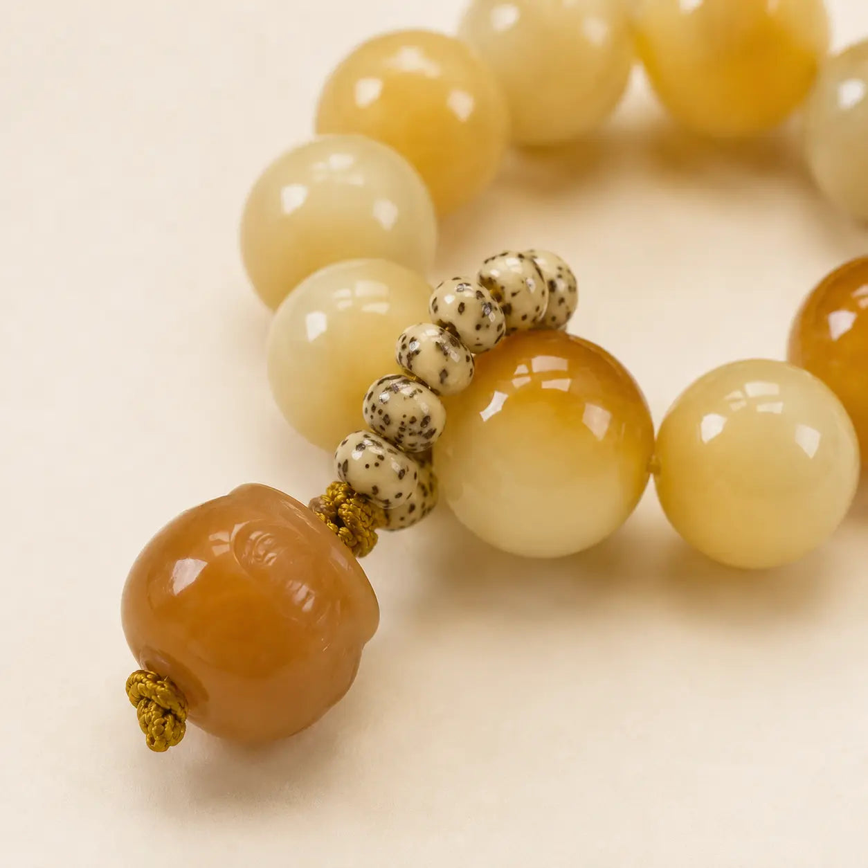 Bodhi Root Handheld Beads detail view with bodhi