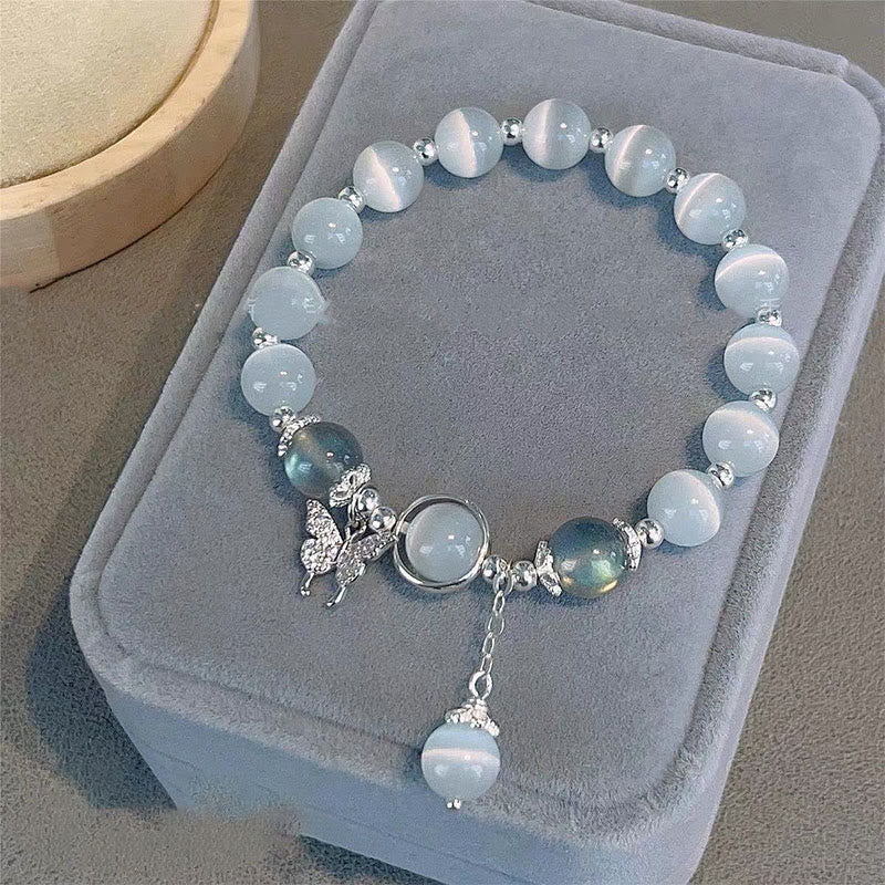 Butterfly Energy Support Bracelet with Cat’s Eye and Moonstone – TheFuMaster