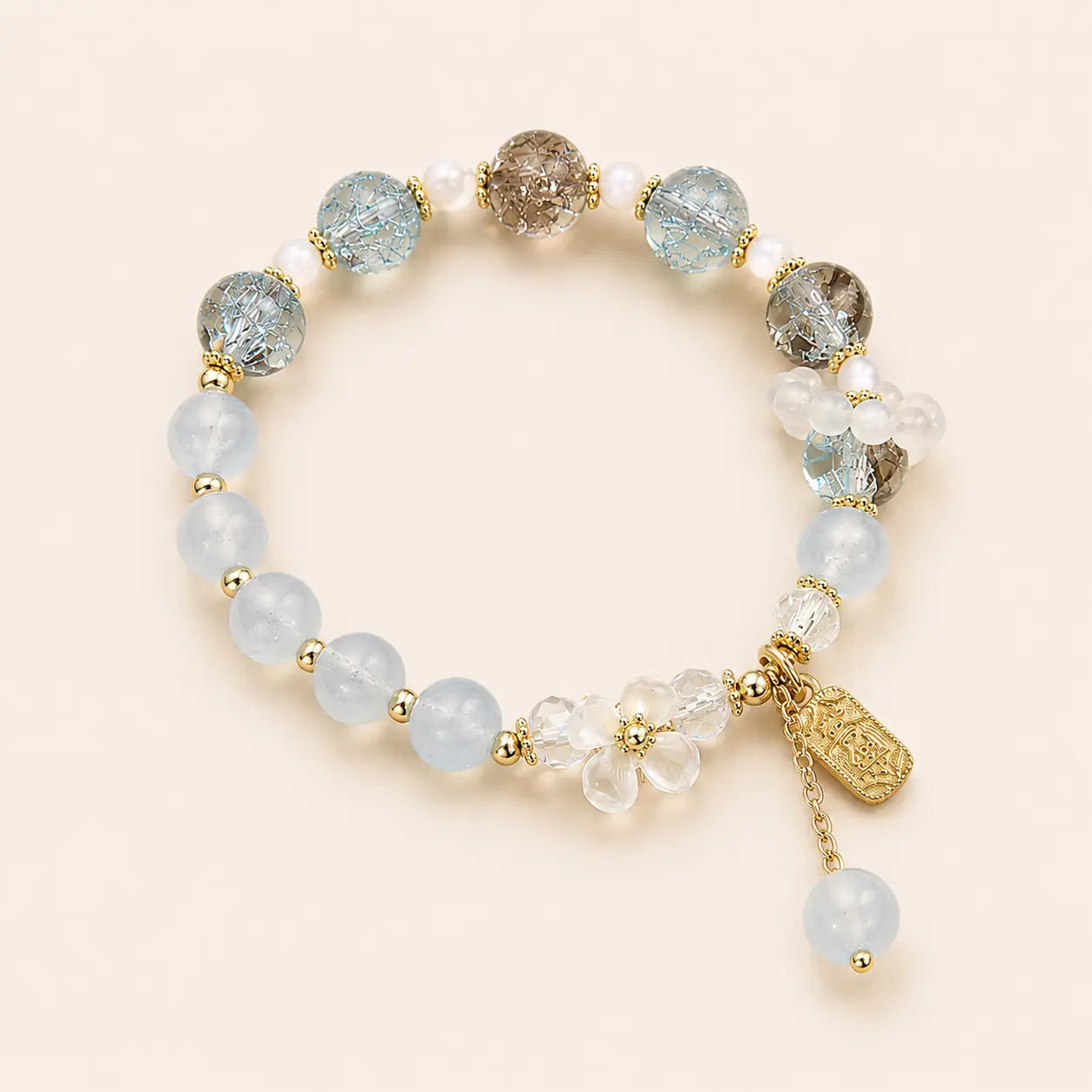 Fu Charm Mixed Stone Bracelet