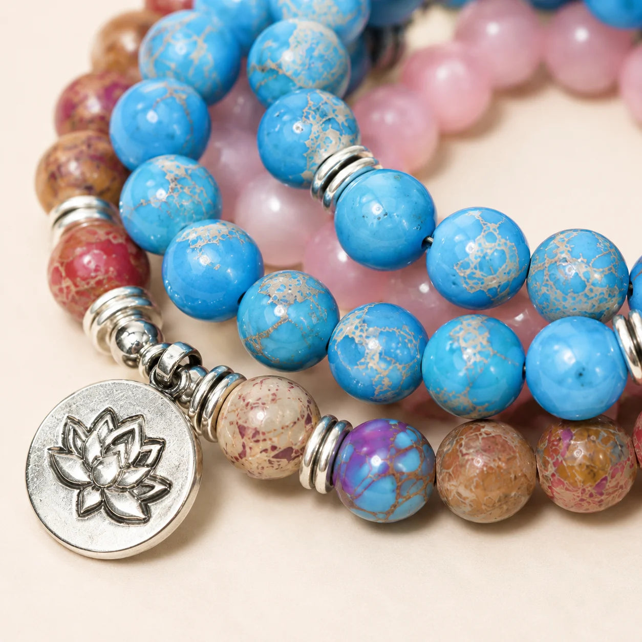 Purple Lotus 108 Mala