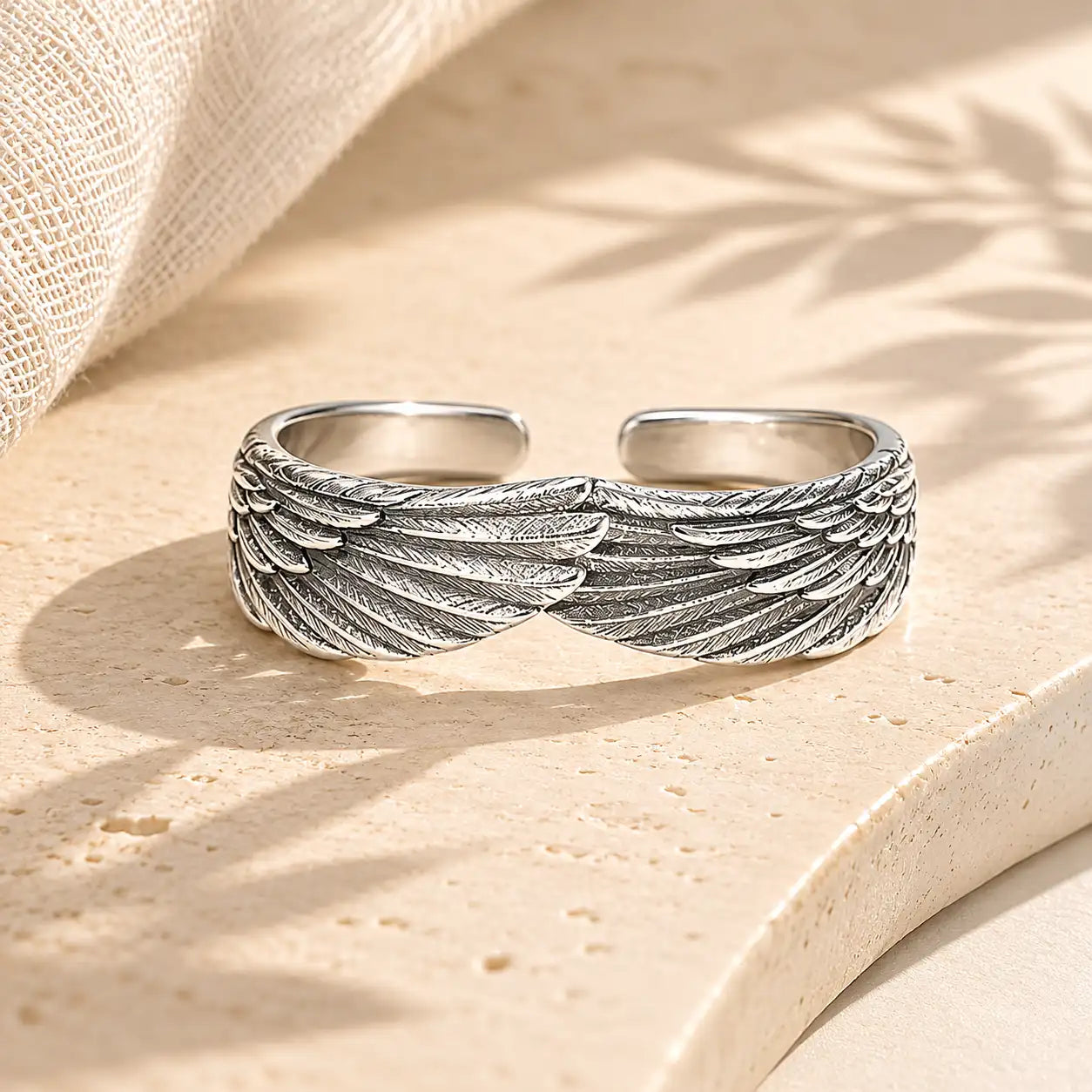 Carved Wing Statement Ring
