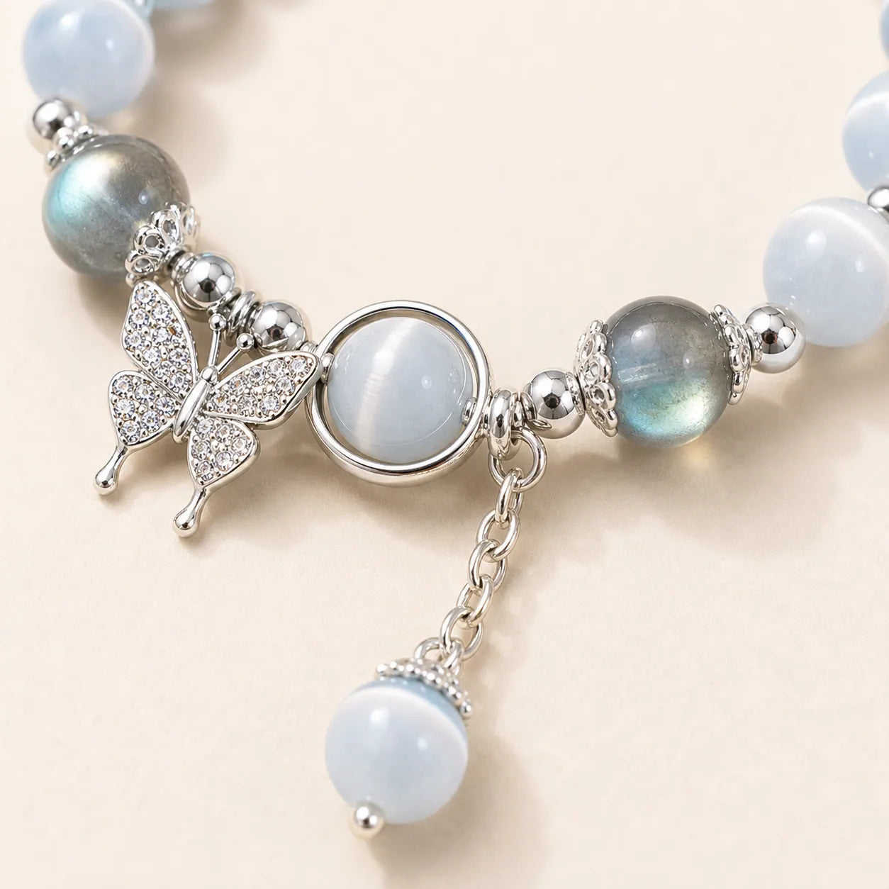 Blue Crystal Butterfly Bracelet