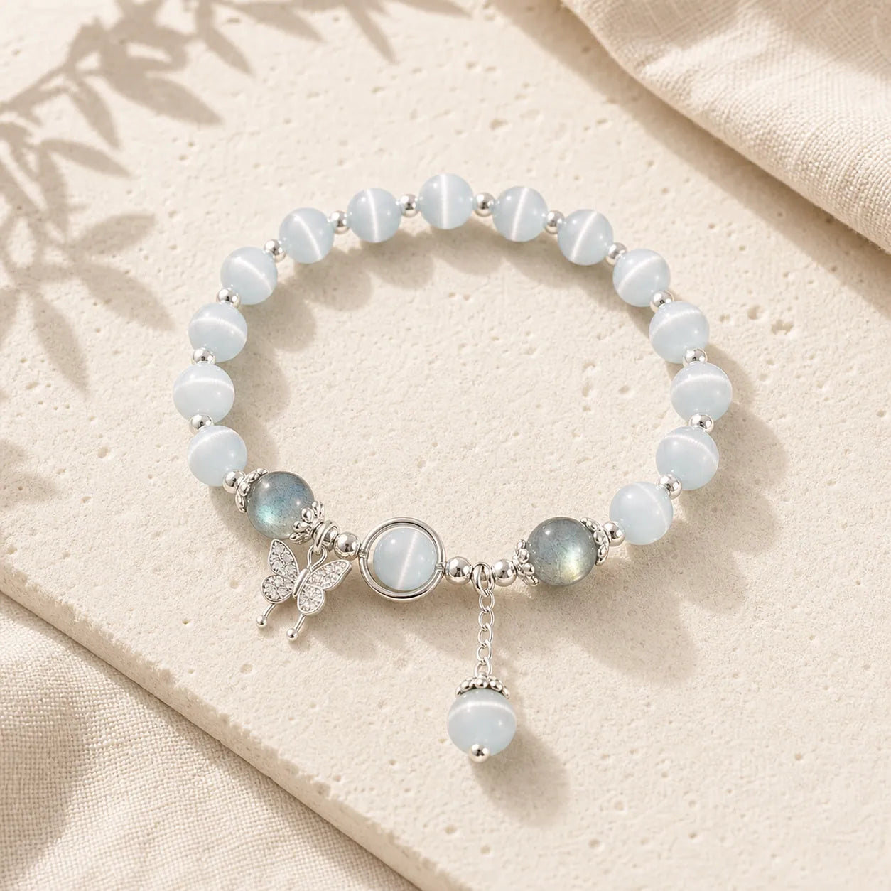 Blue Crystal Butterfly Bracelet