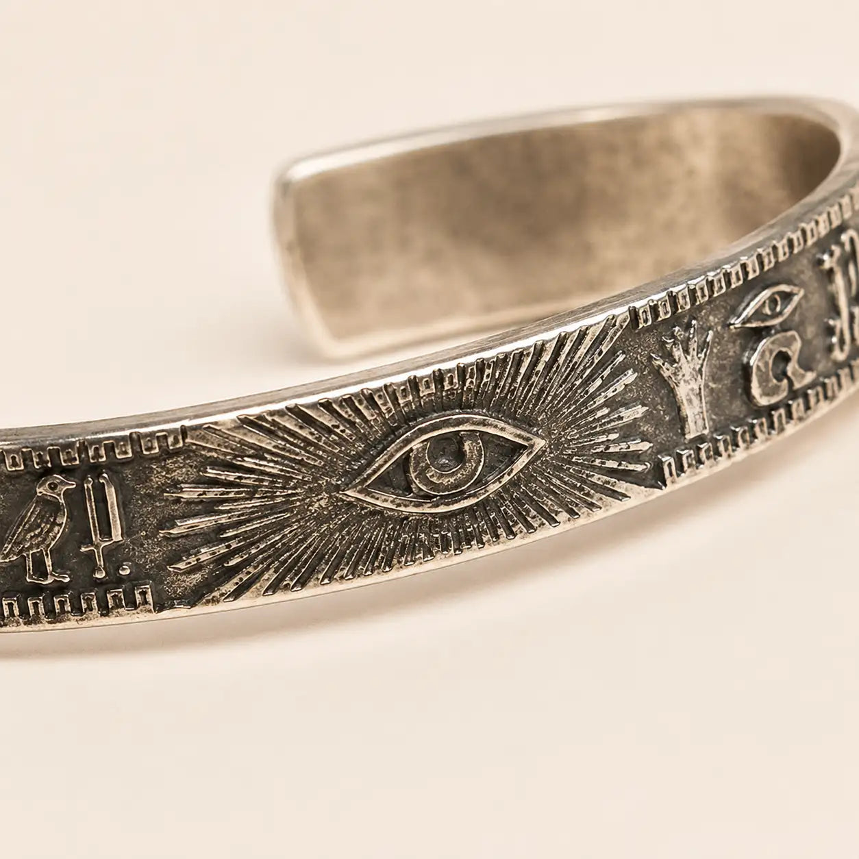 Tibetan Silver Eye Cuff Bracelet
