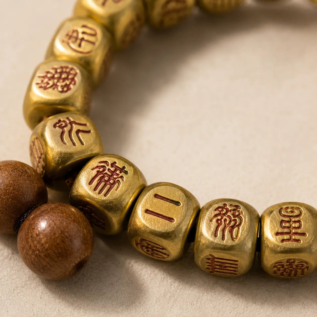 Brass Symbol Protection Bracelet
