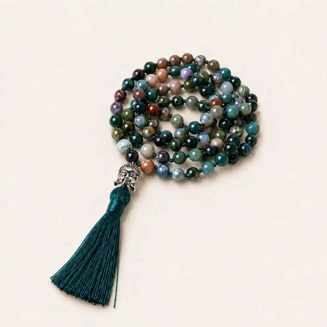 Earth Agate 108-Bead Necklace