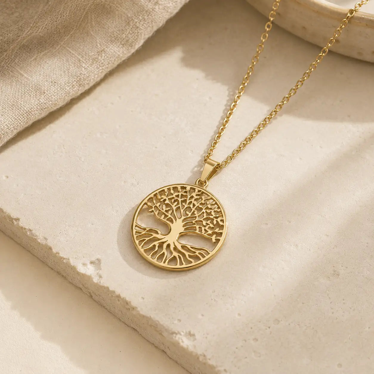 Gold Tree of Life Pendant Necklace