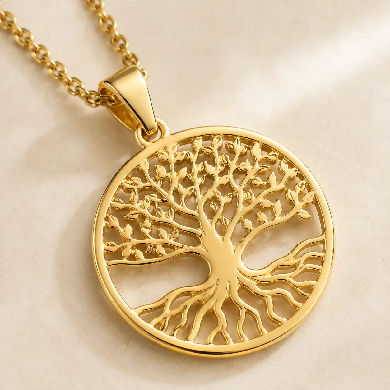 Gold Tree of Life Pendant Necklace
