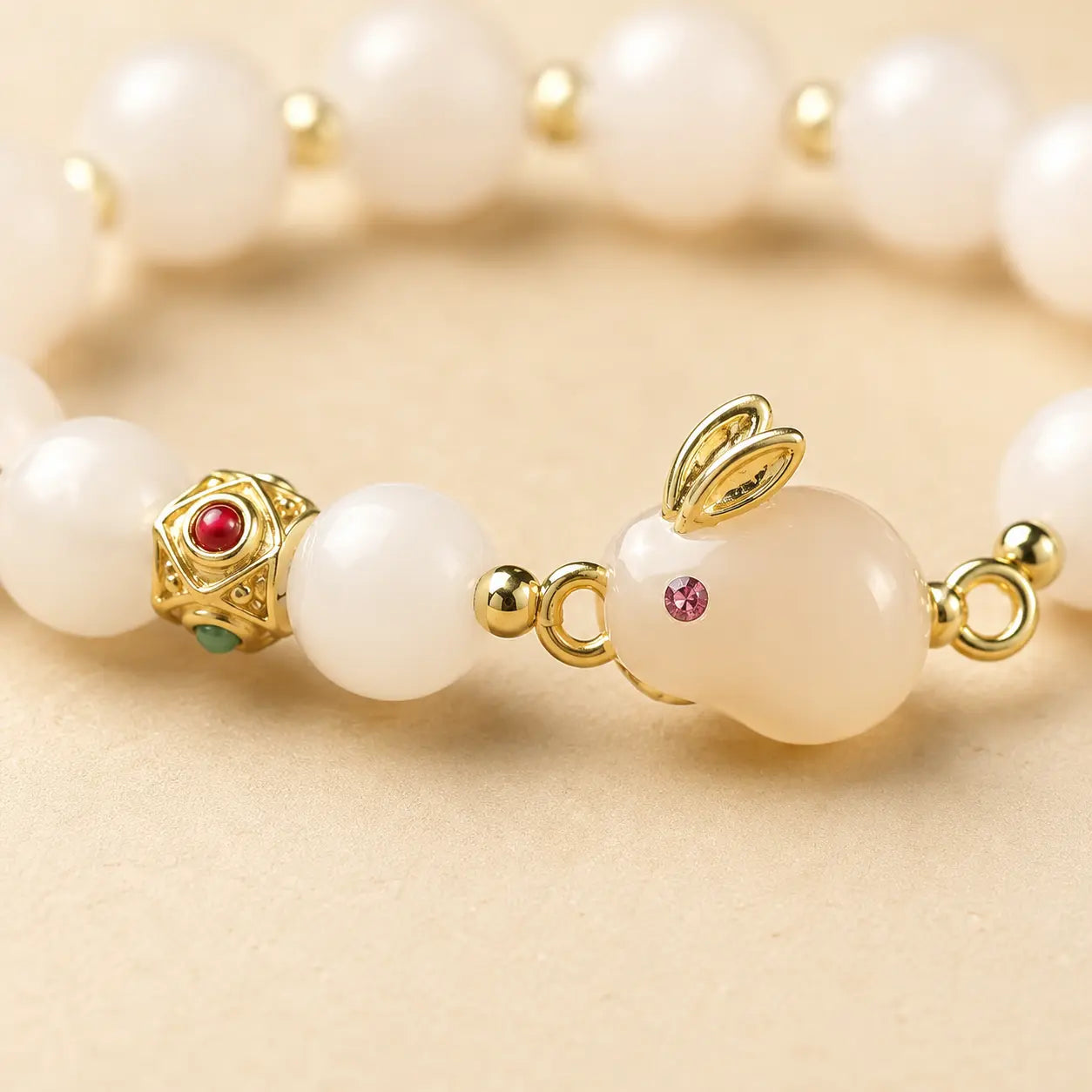 Golden Rabbit Jade Bracelet