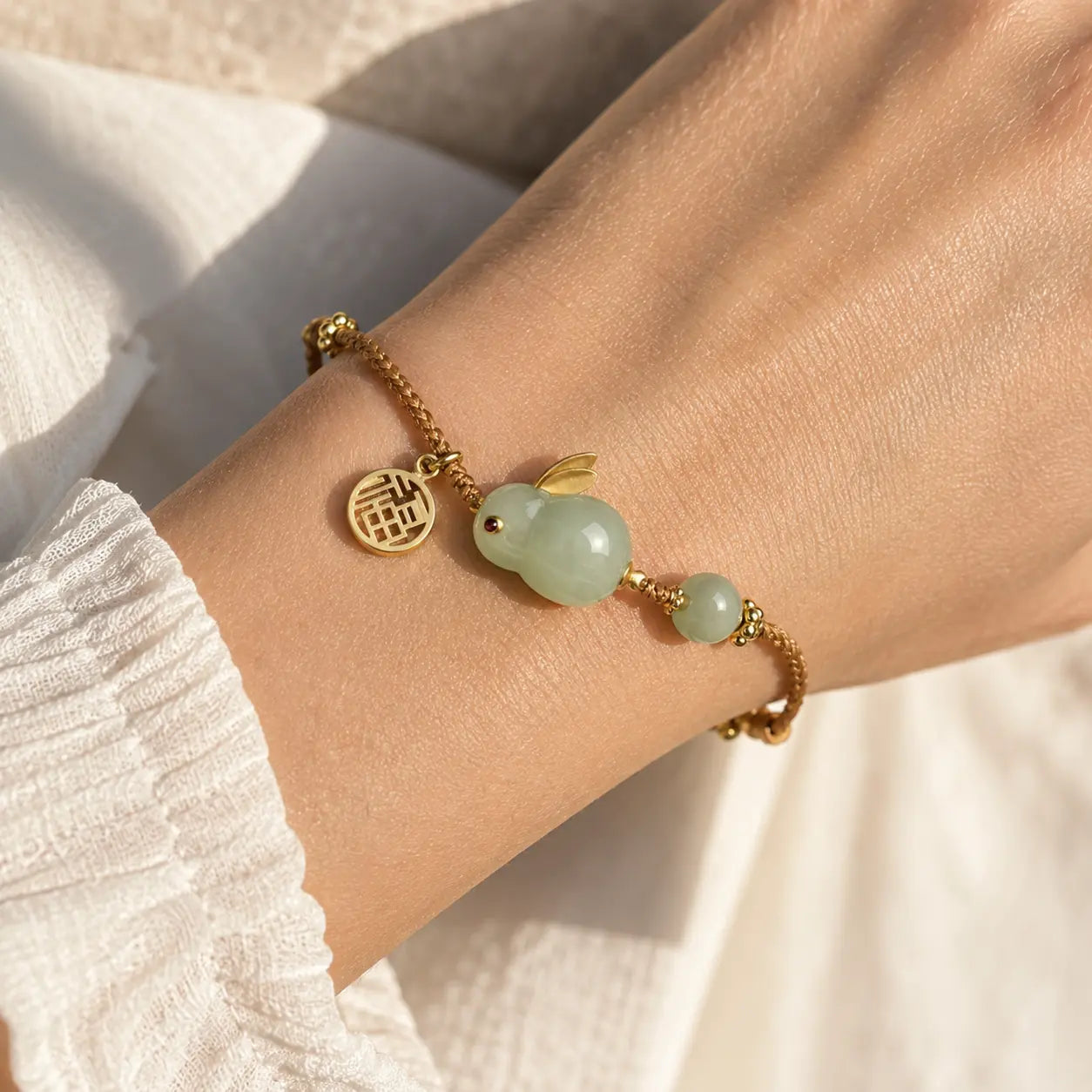 Jade Rabbit Cord Bracelet