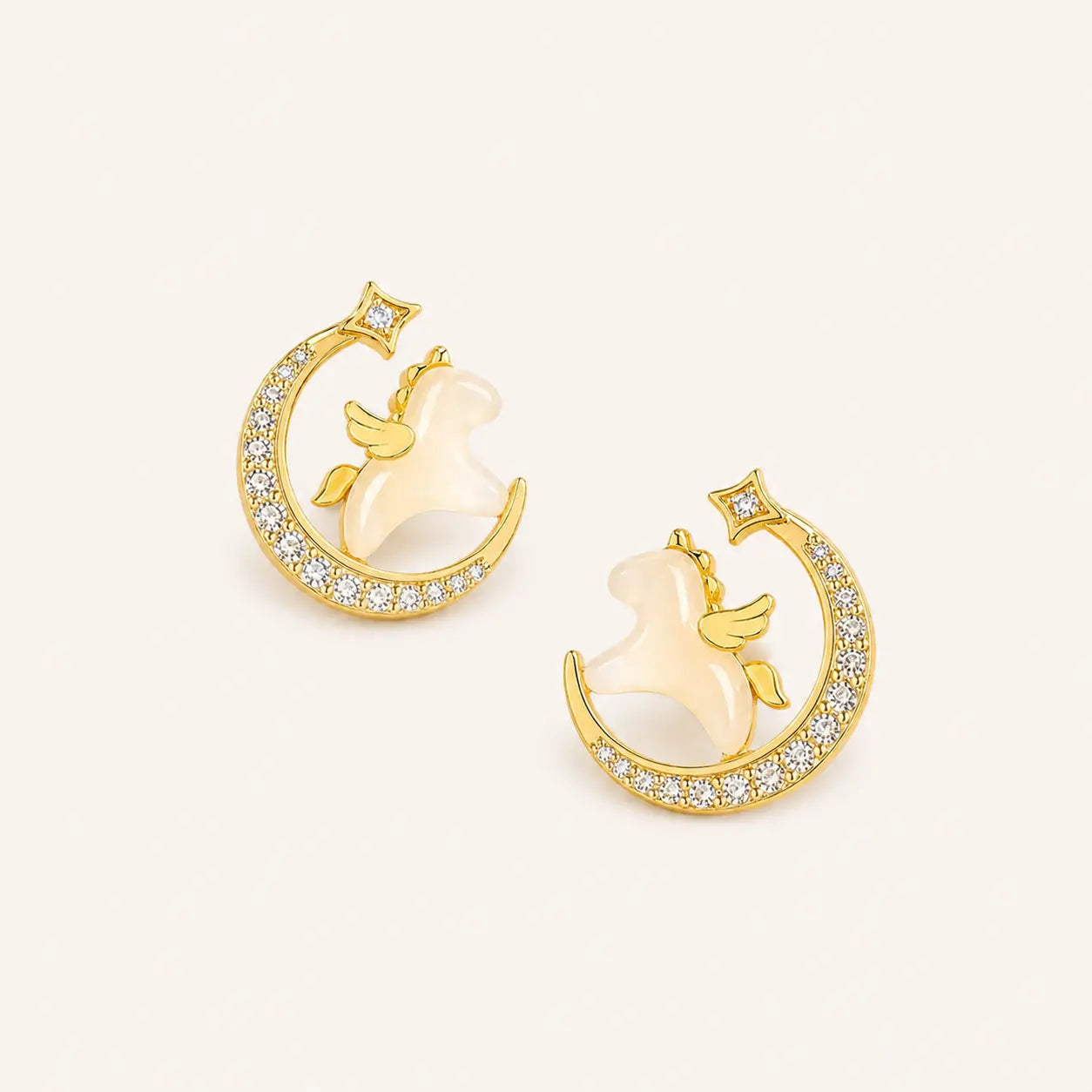 Jade Horse Drop Earrings