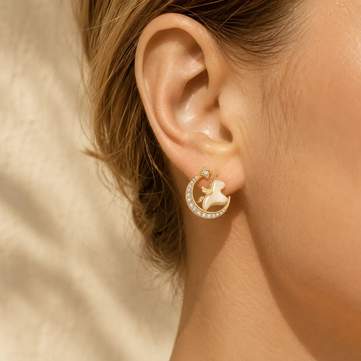 Jade Horse Drop Earrings