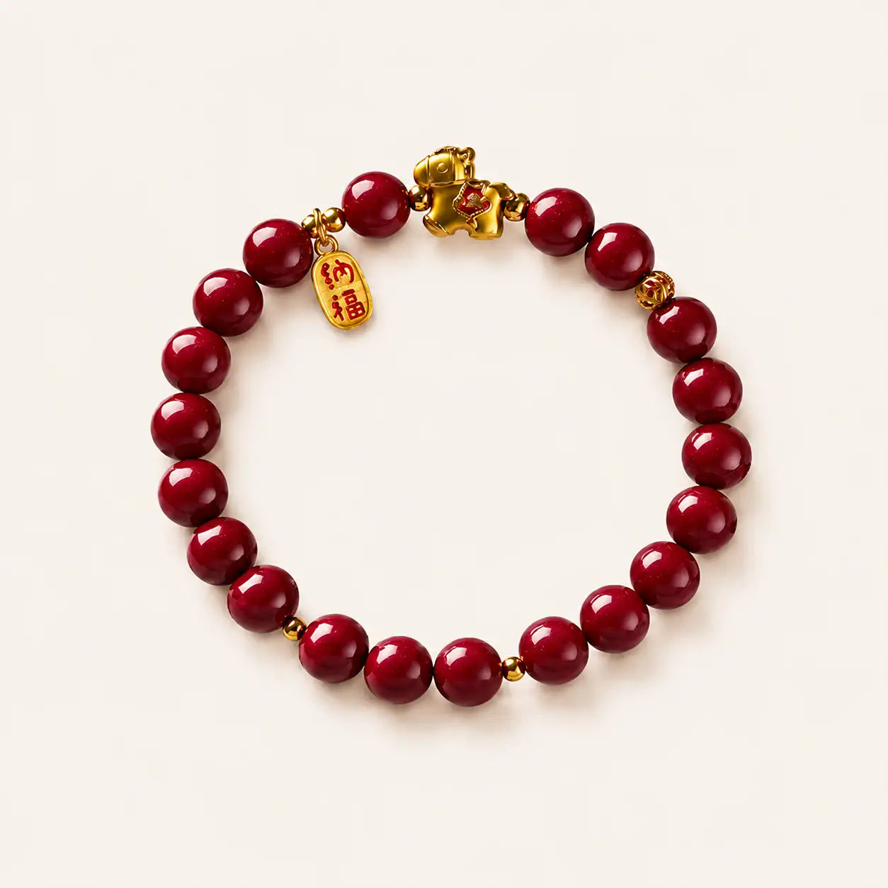Cinnabar Horse Fu Bracelet