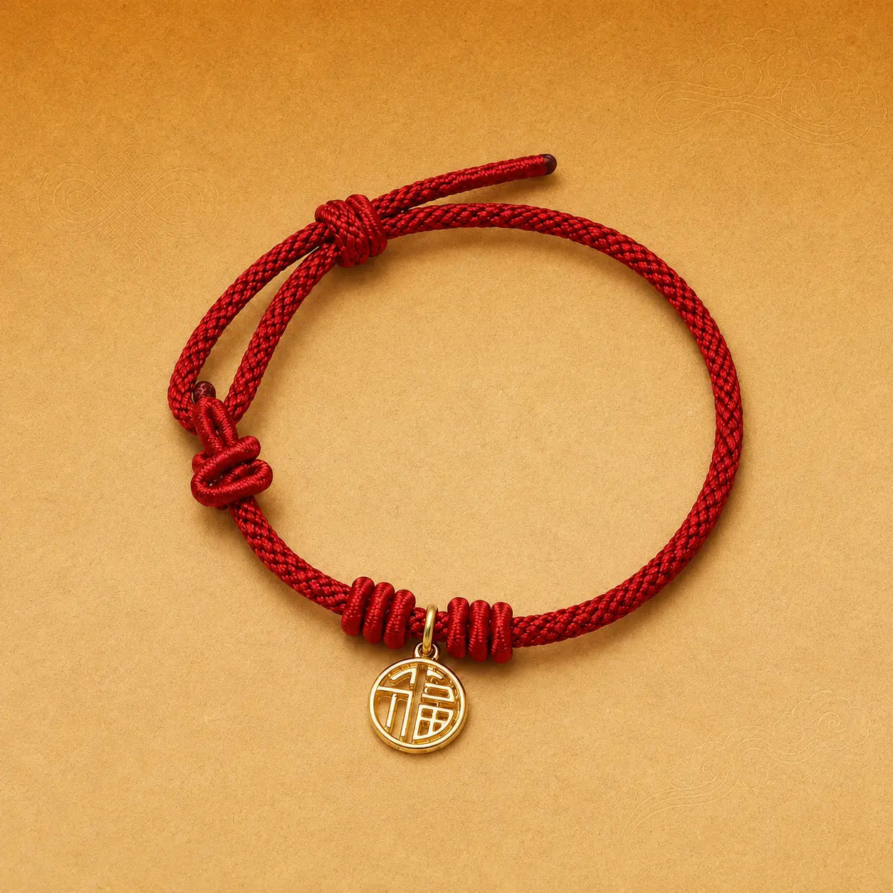 Fu Knot Red String Bracelet