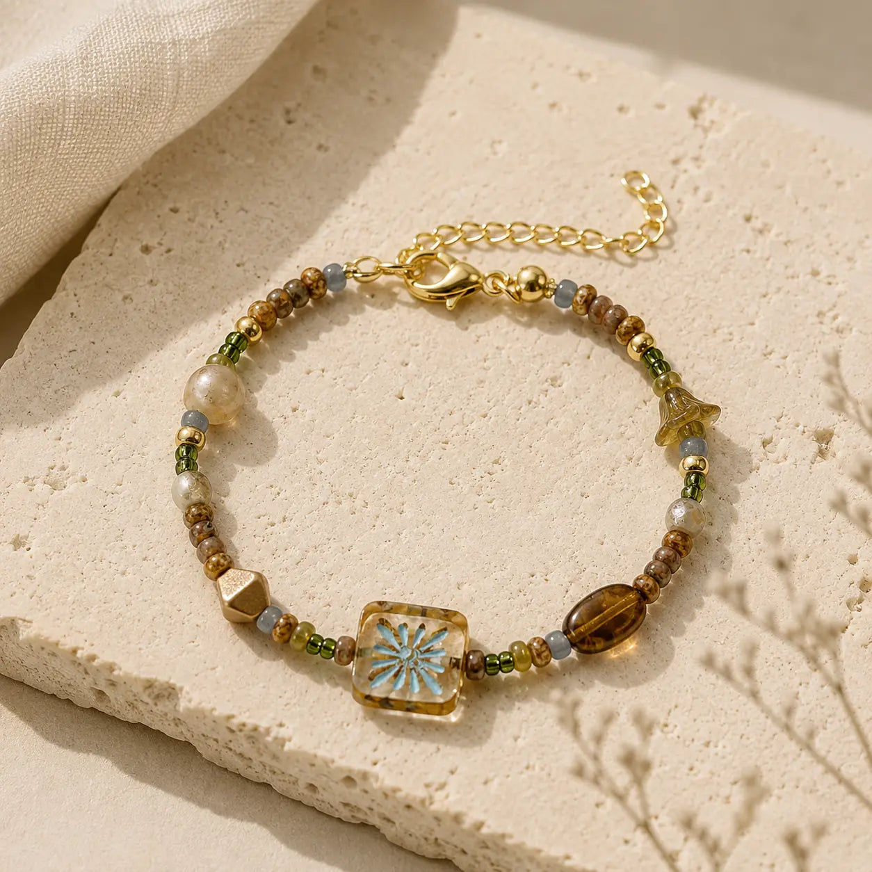 Maillard Czech Glass Bead Bracelet