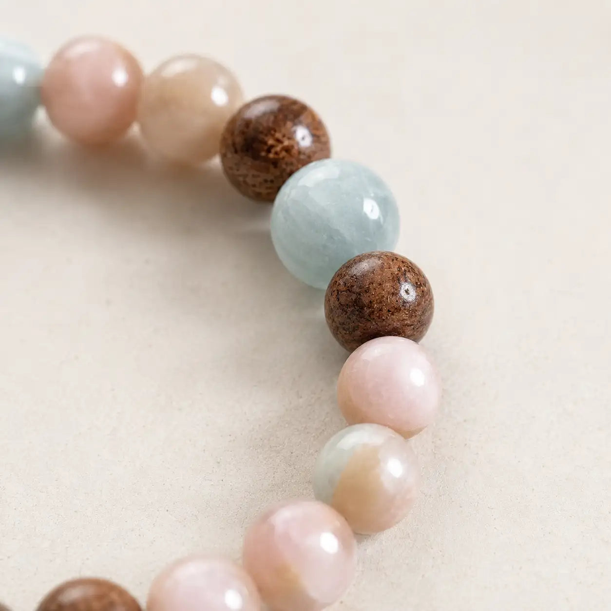 Wood & Pastel Bead Clarity Bracelet