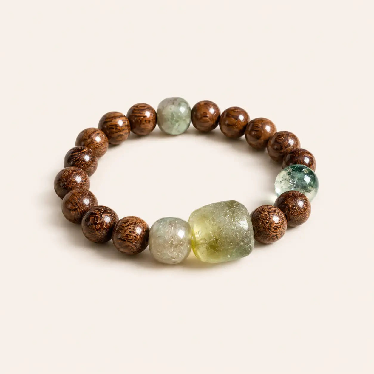 Wood-Style Bead Clarity Bracelet