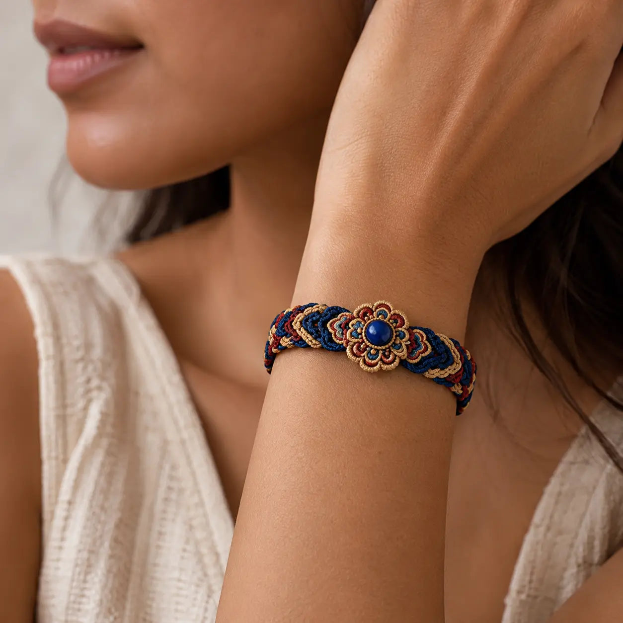 Blue Lotus Protection Bracelet