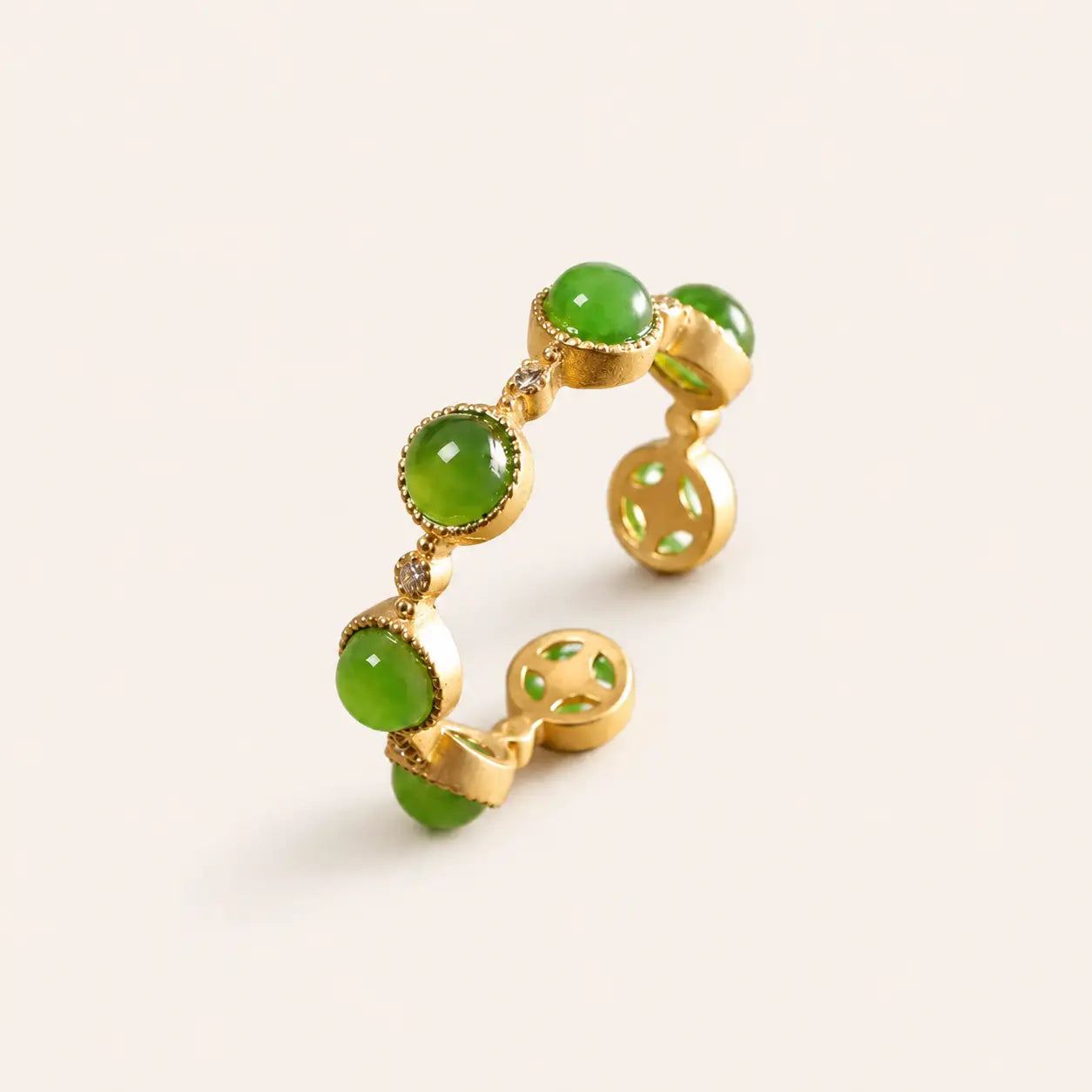 Green Jade Stone Ring